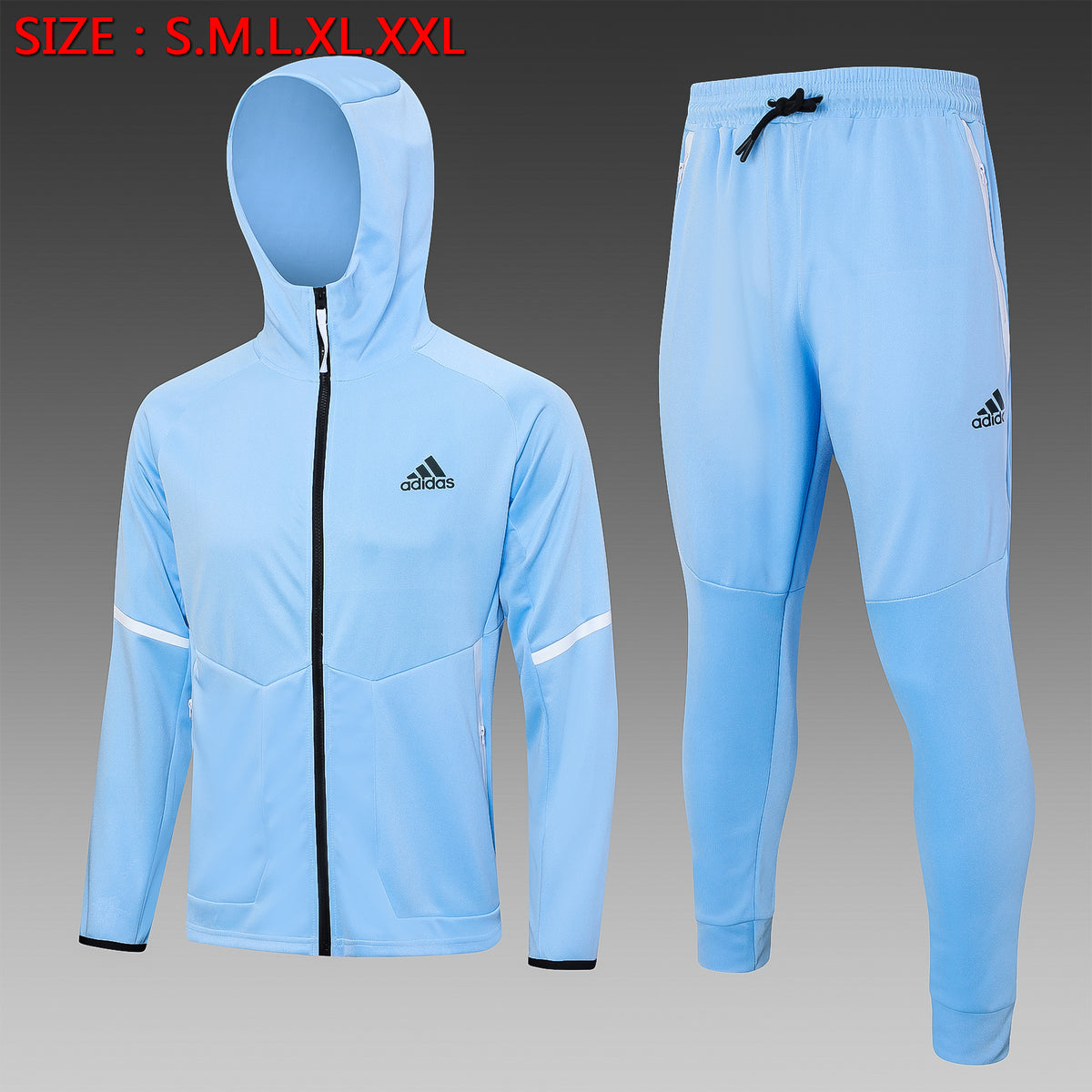 Veste à Capuche Zippée 2023/24 Bleu Clair