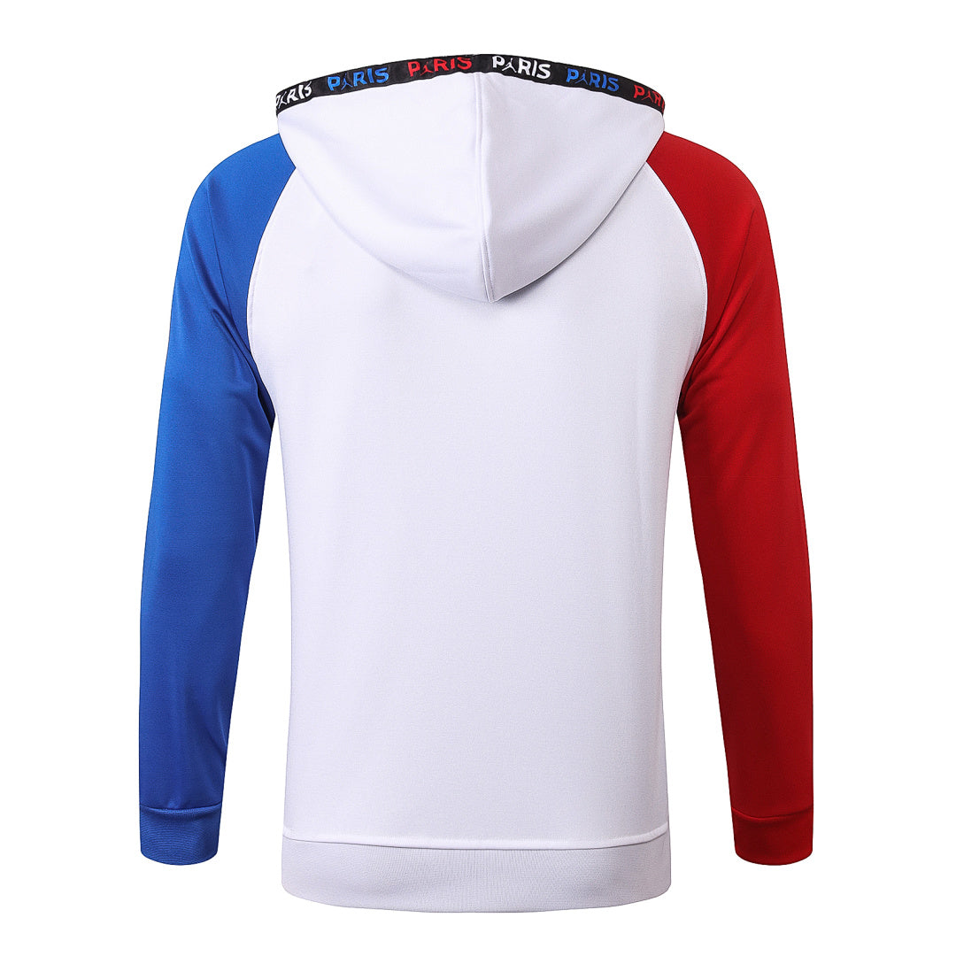 Veste à Capuche Zippée Bicolore