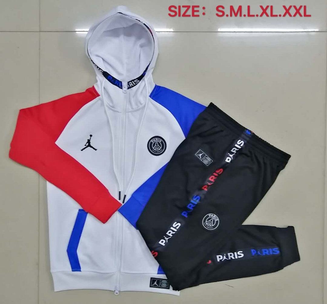 Veste à Capuche Zippée Bicolore