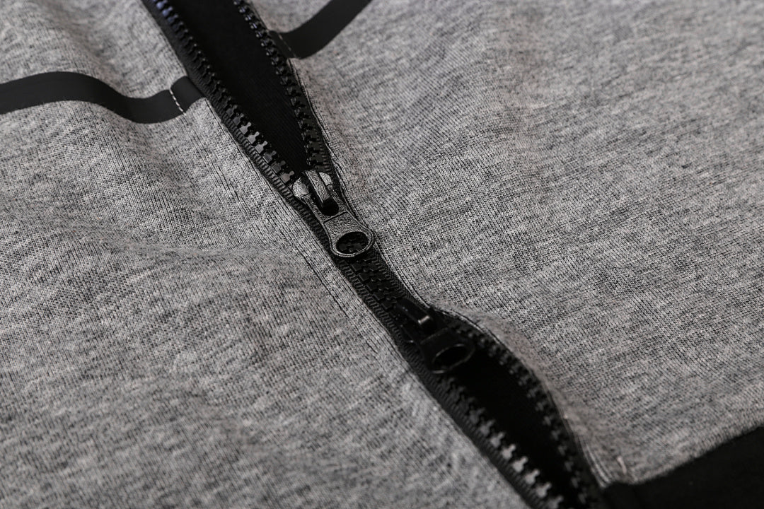 Veste à Capuche Zippée Gris