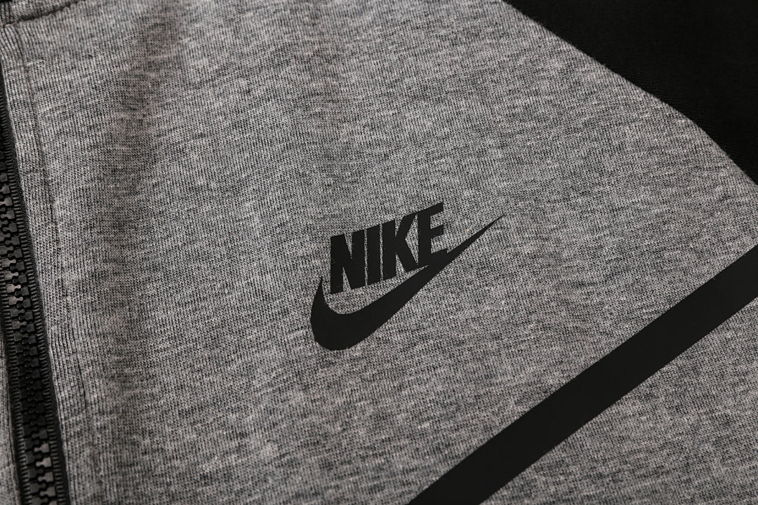 Veste à Capuche Zippée Gris