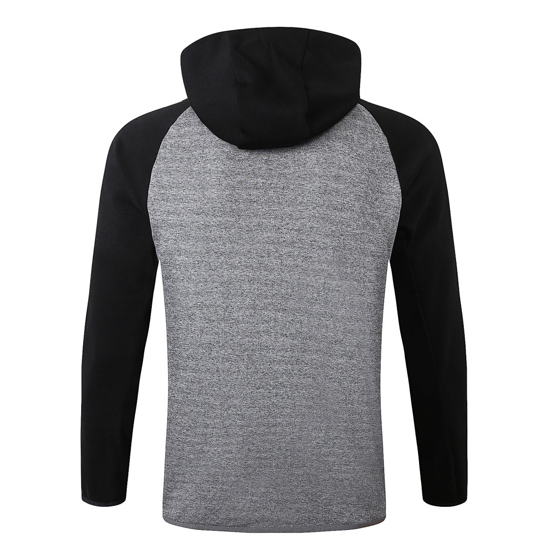 Veste à Capuche Zippée Gris