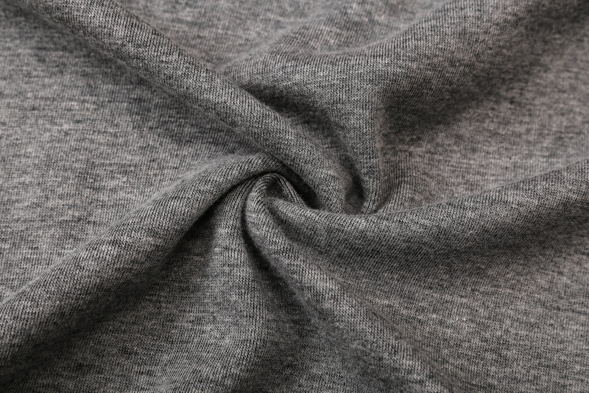 Veste à Capuche Zippée Gris Poches Noires