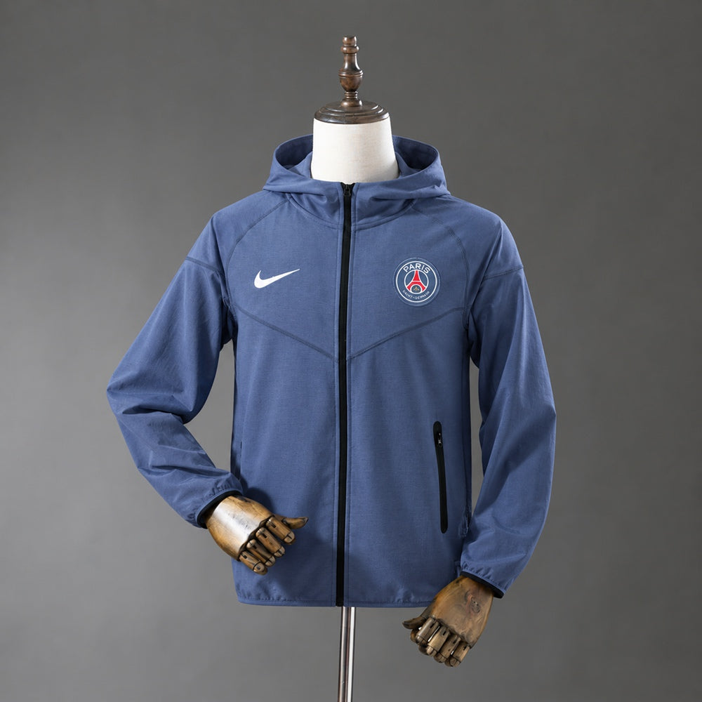 Veste Coupe-Vent à Capuche Zippée Domicile Bleu 2026/27