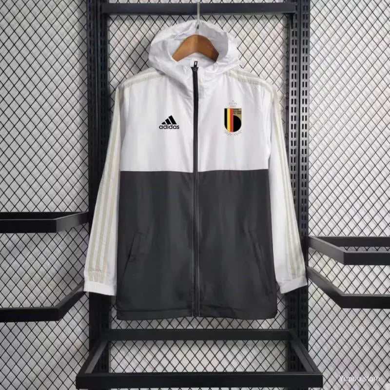 Veste coupe-vent Belgique/Belgium blanc/noir 2023/24