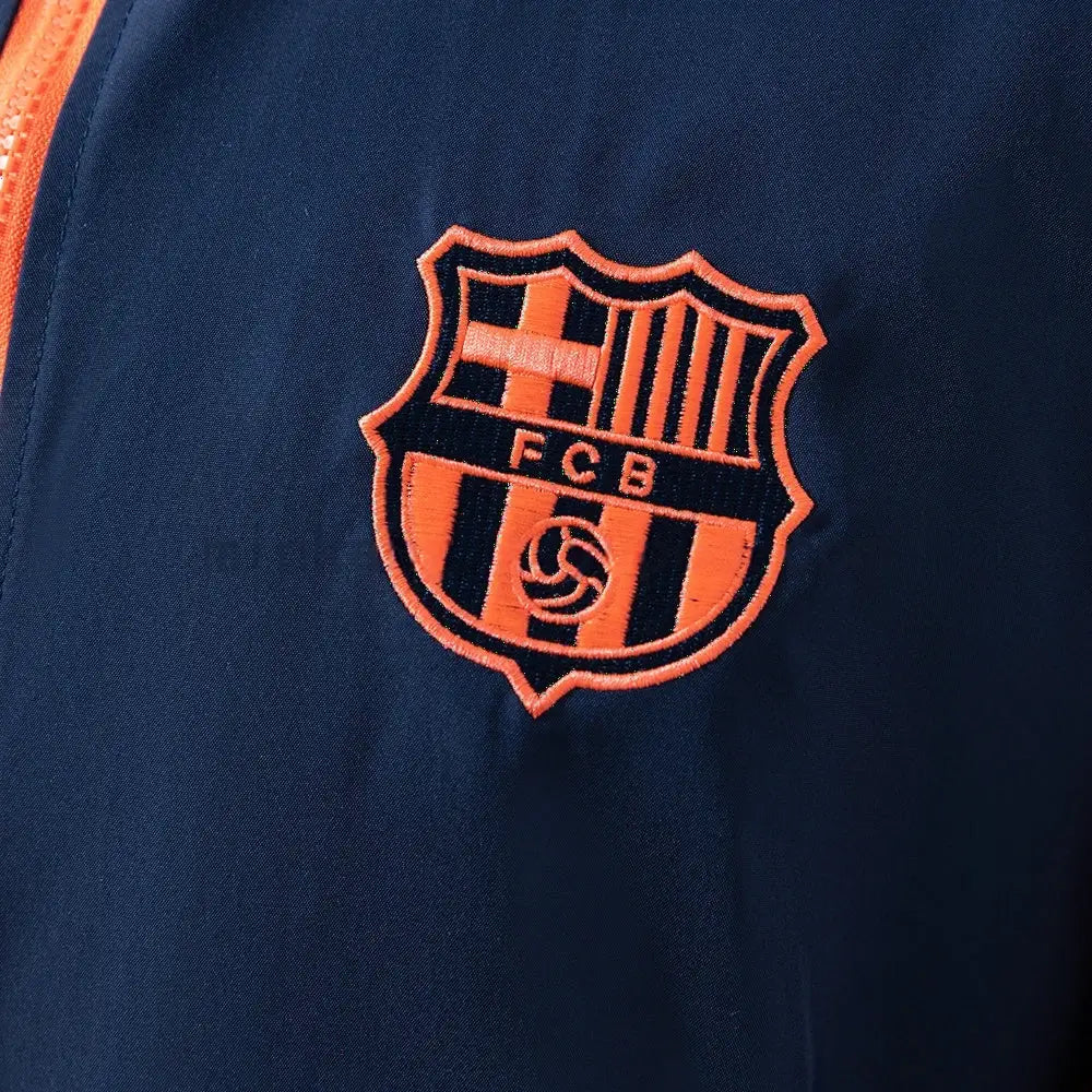 Veste Coupe-Vent Bleu Marine et Orange