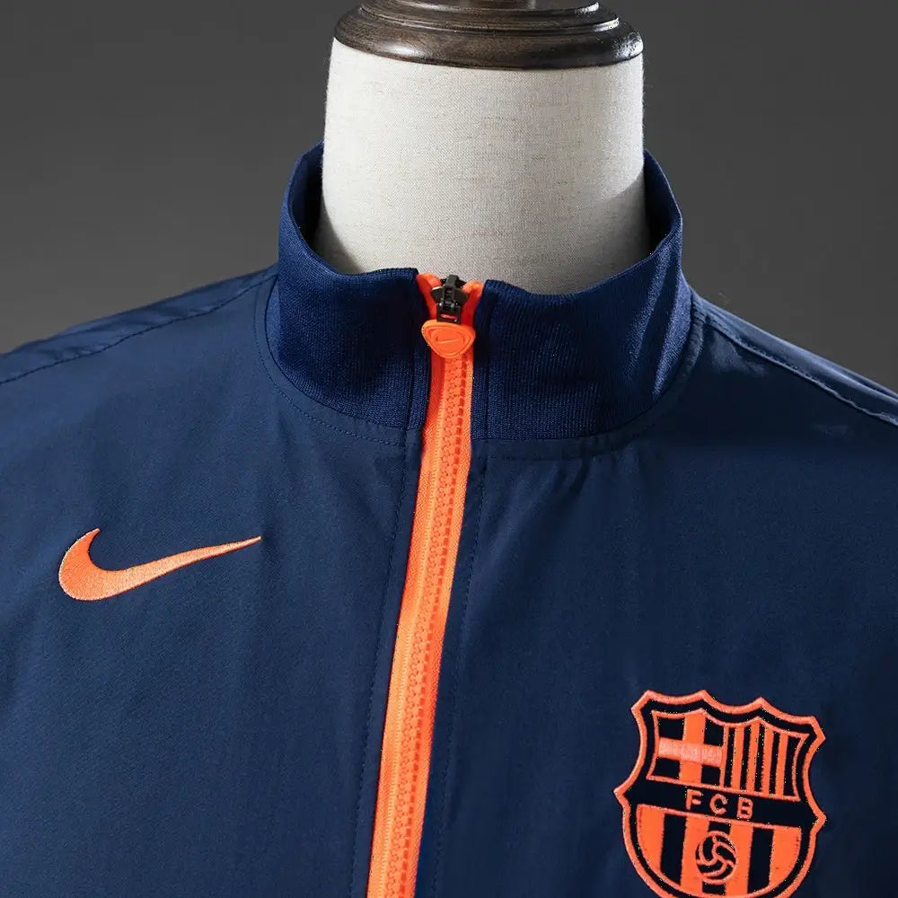 Veste Coupe-Vent Bleu Marine et Orange