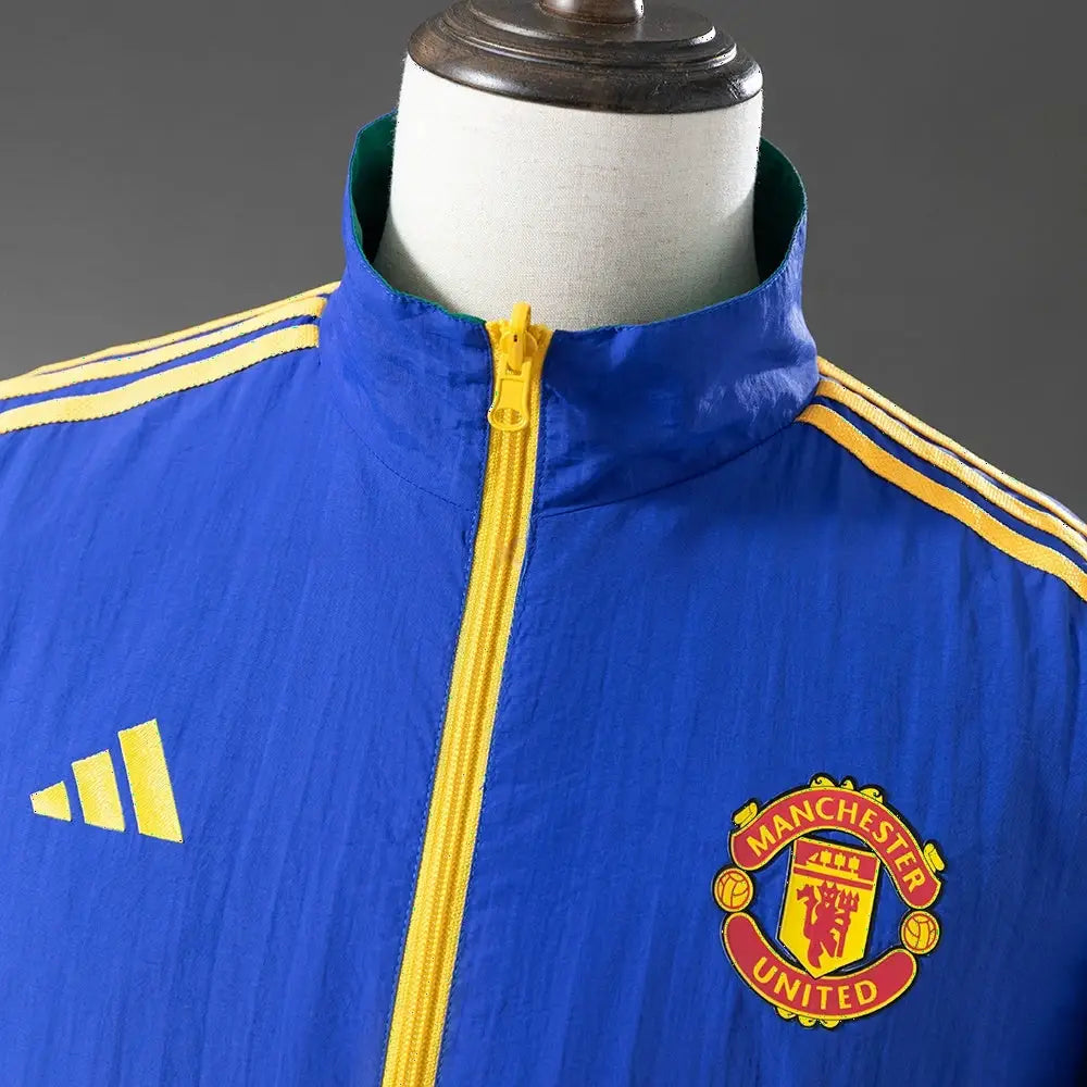 Veste Coupe-Vent Réversible Bleu & Vert Armée S-XXL