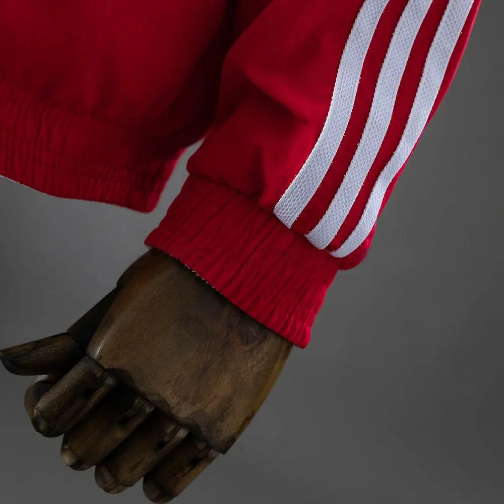 Veste Coupe-Vent Réversible Rouge et Blanc