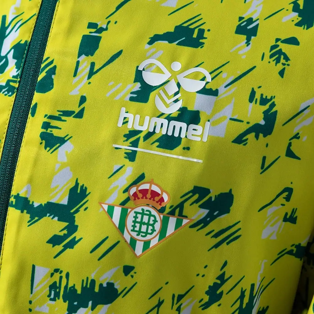 Veste Coupe-Vent Reversible Vert et Jaune