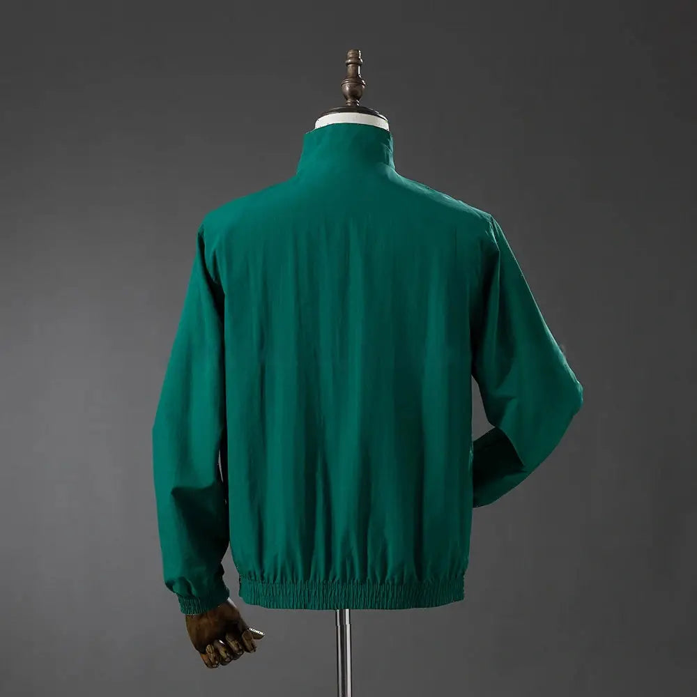 Veste Coupe-Vent Reversible Vert et Jaune