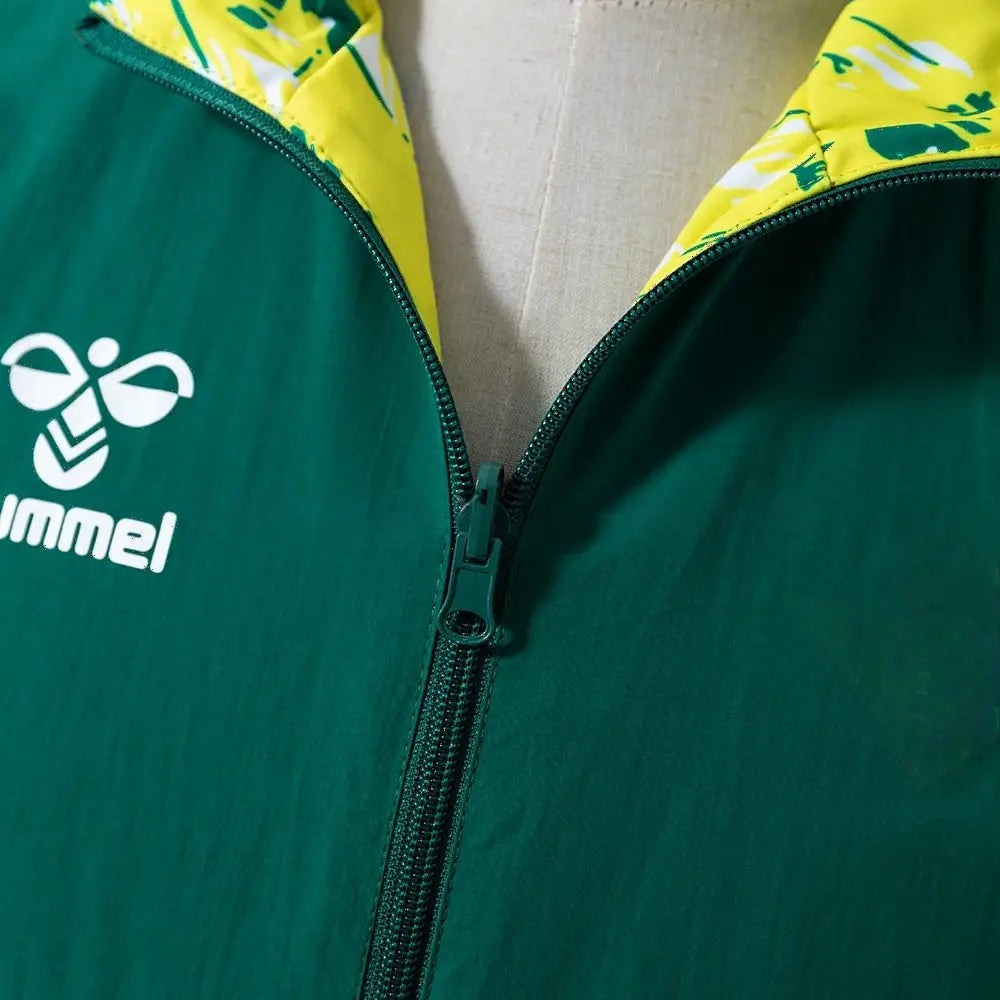 Veste Coupe-Vent Reversible Vert et Jaune