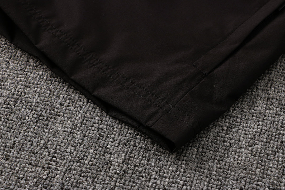 Veste Coupe-Vent Sport Noir/Bleu - Avec Capuche
