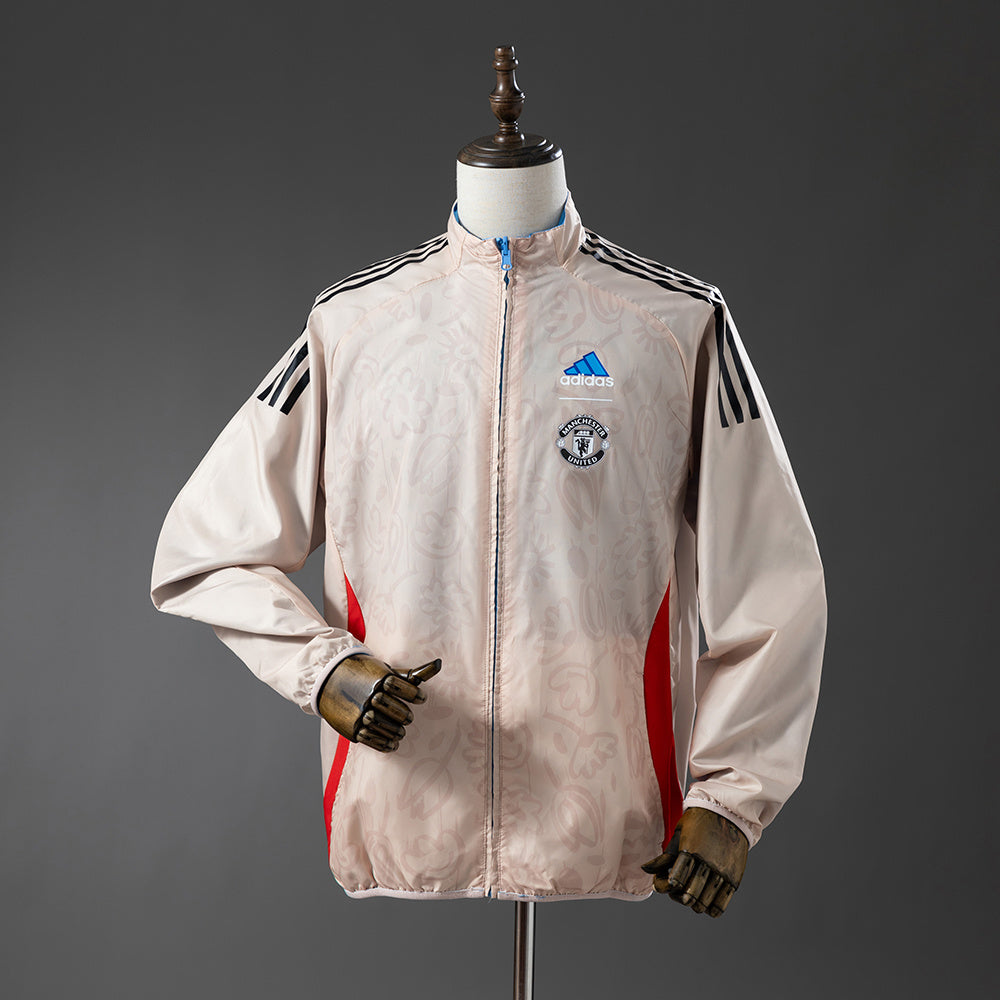 Veste Réversible Coupe-Vent Jacket Beige et Bleu