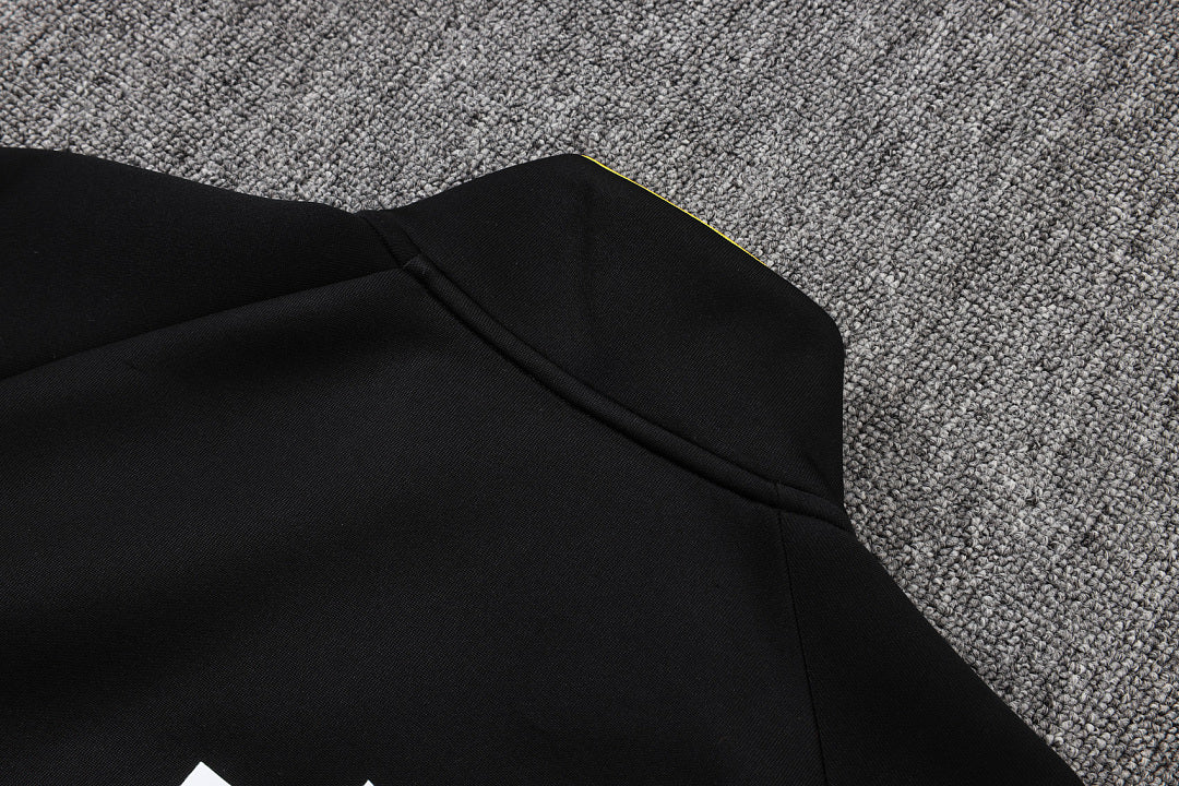 Veste zippée à capuche Brésil Noir Jaune