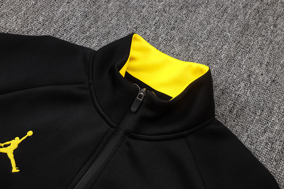 Veste zippée à capuche Brésil Noir Jaune