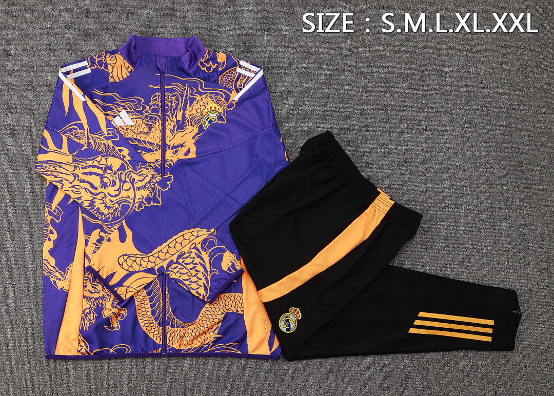 Veste zippée Real Madrid violette Dragon 2024/25