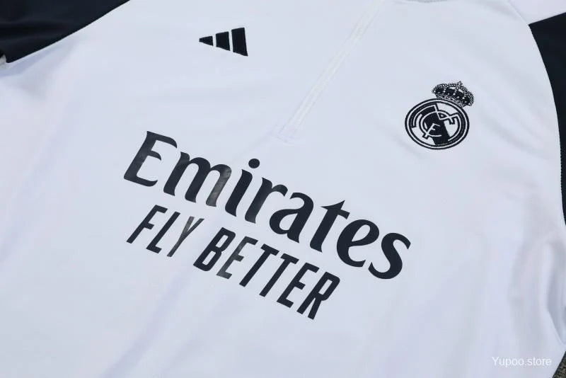 Survêtement capuche Real Madrid blanc/bleu 2023/24