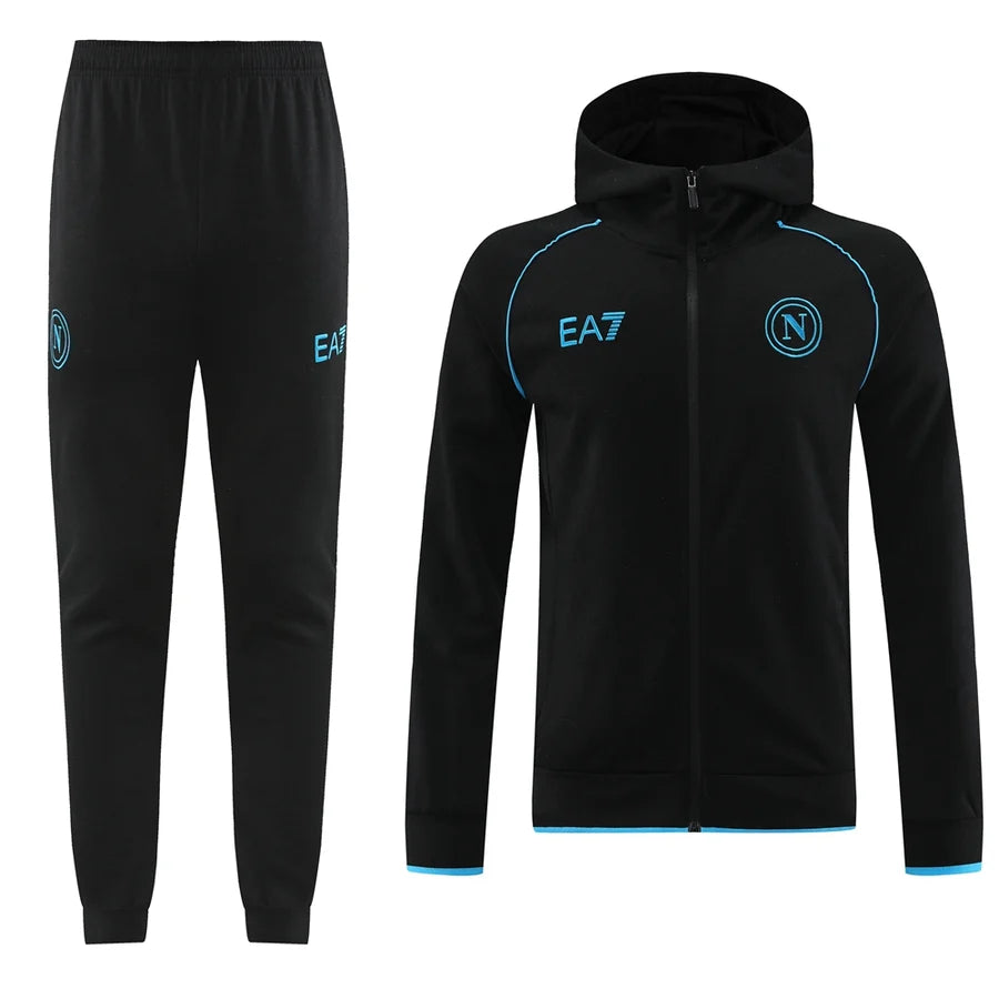Survêtement ensemble football Napoli Naples jogging capuche noir 2024/25