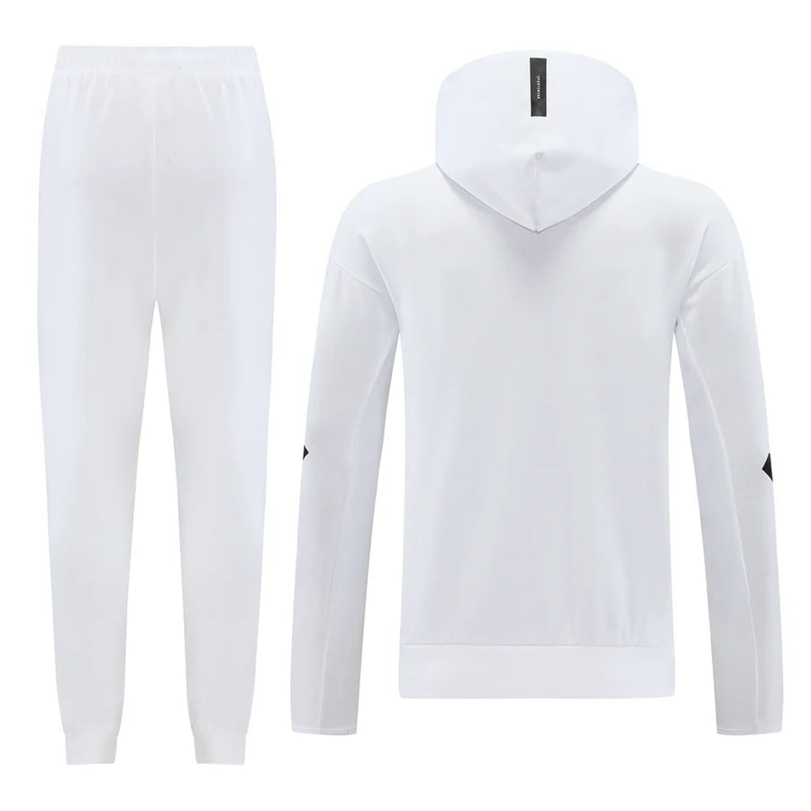Survêtement jogging Adidas ensemble capuche blanc white