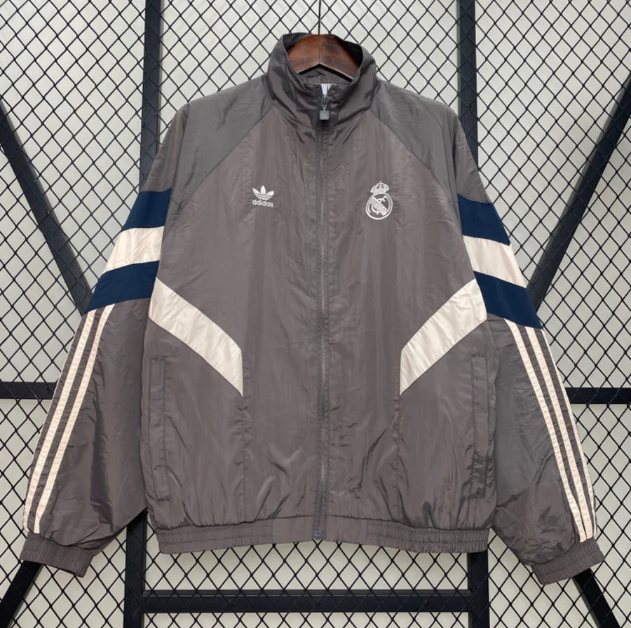 Veste coupe-vent coat jacket Real Madrid Grise Grey 2024/25