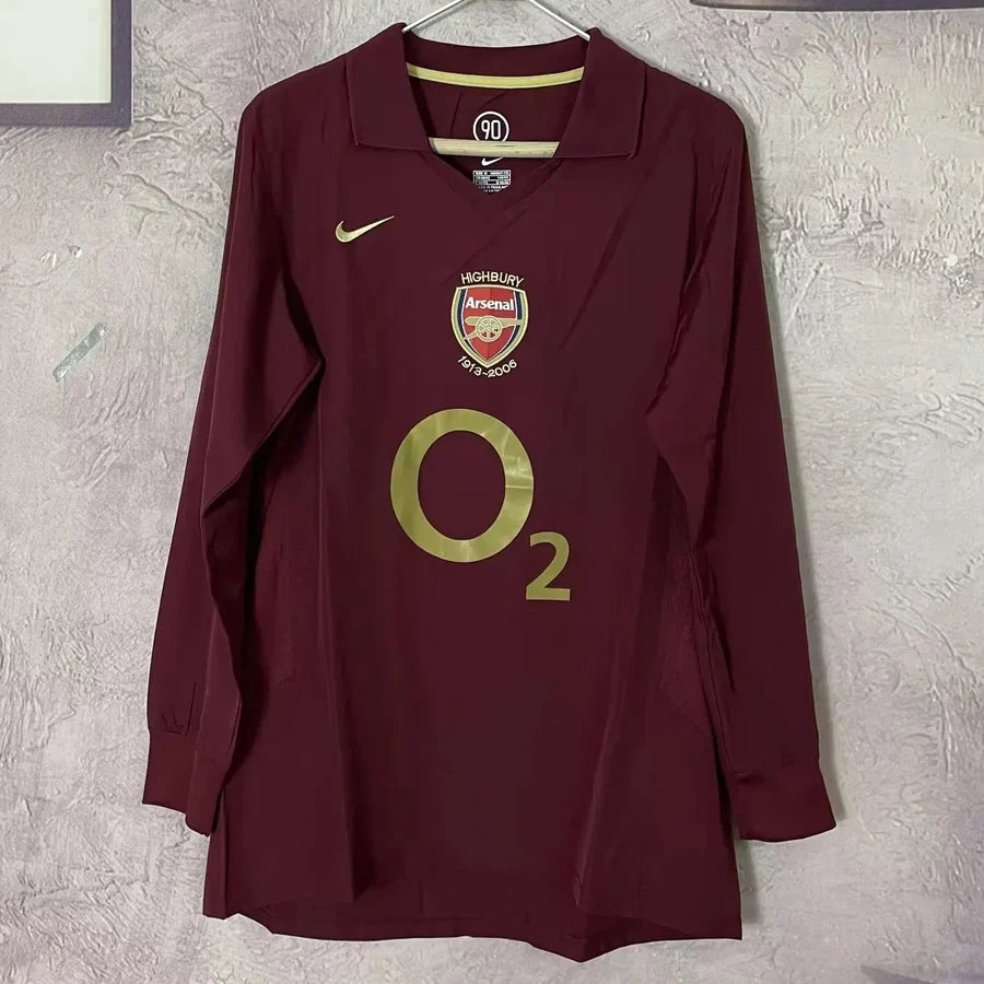 Maillot football Arsenal domicile manches longues 2005/06