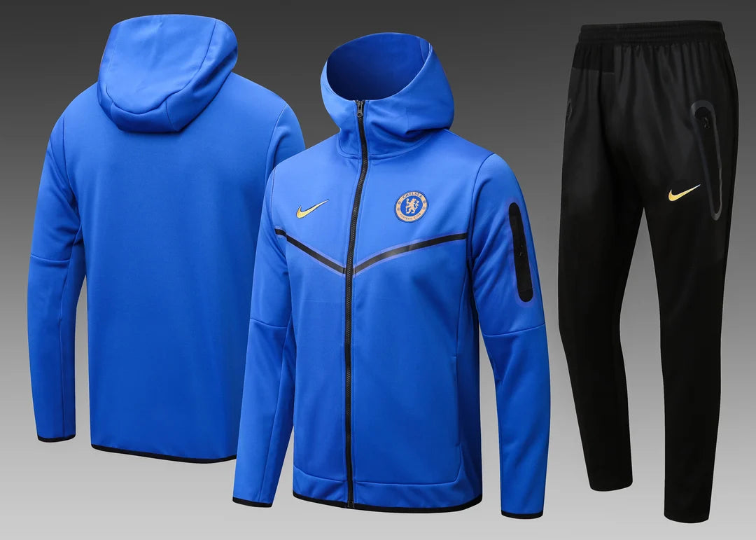 Survêtement football ensemble capuche Chelsea Bleu 2024/25