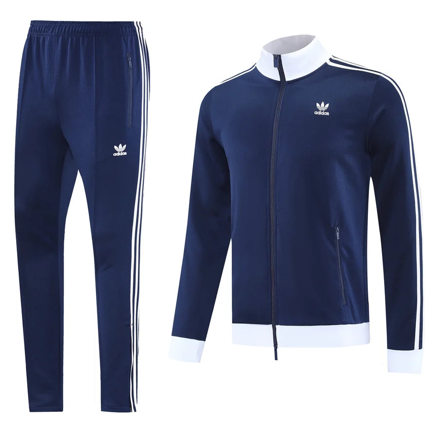 Survêtement jogging Adidas Originals ensemble bleu & blanc