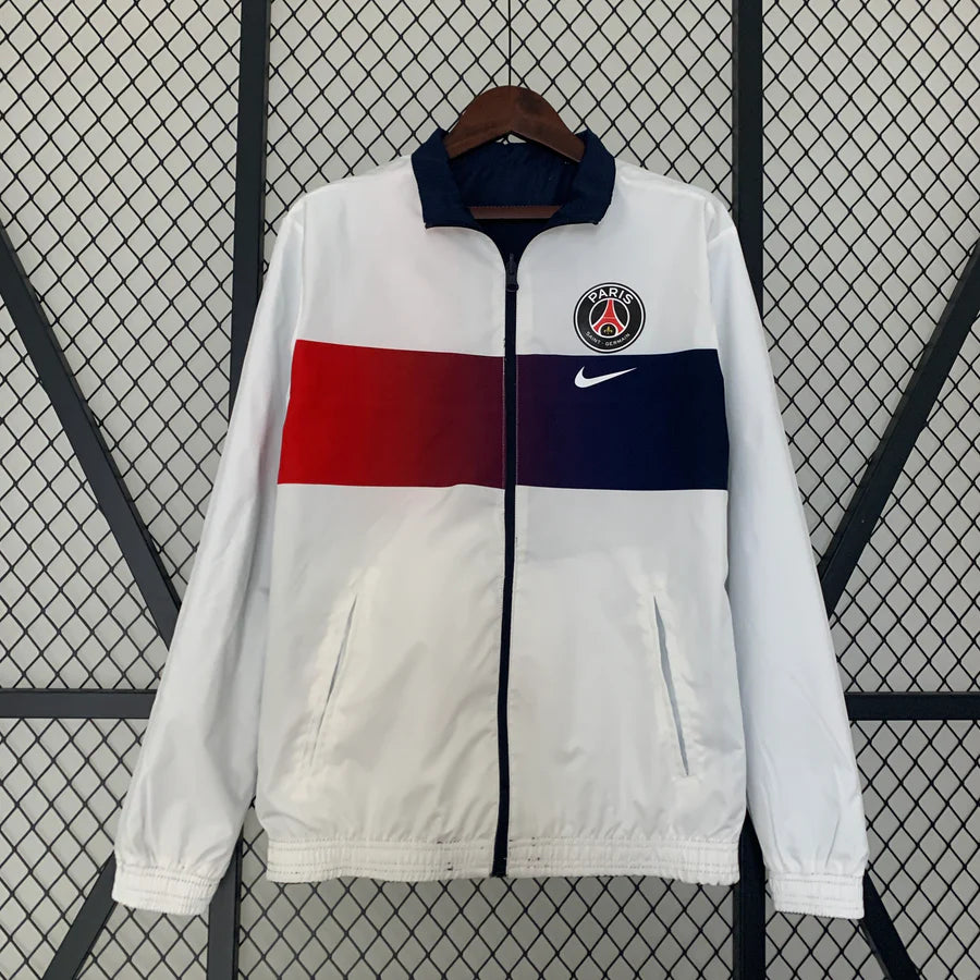 Veste coupe-vent Réversible PSG/Paris blanc/bleu 2023/24