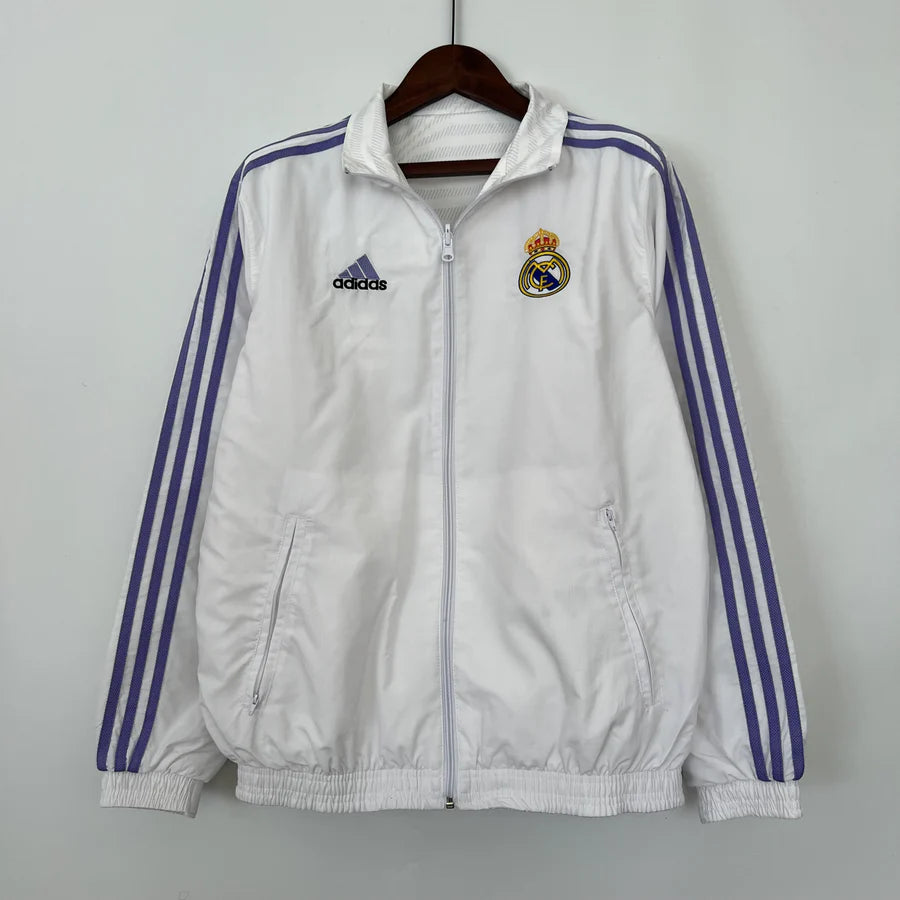 Veste coupe-vent Real Madrid réversible blanche 2023/24