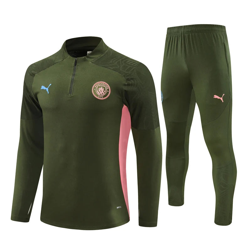 Survêtement ensemble football Manchester City kaki 2024/25