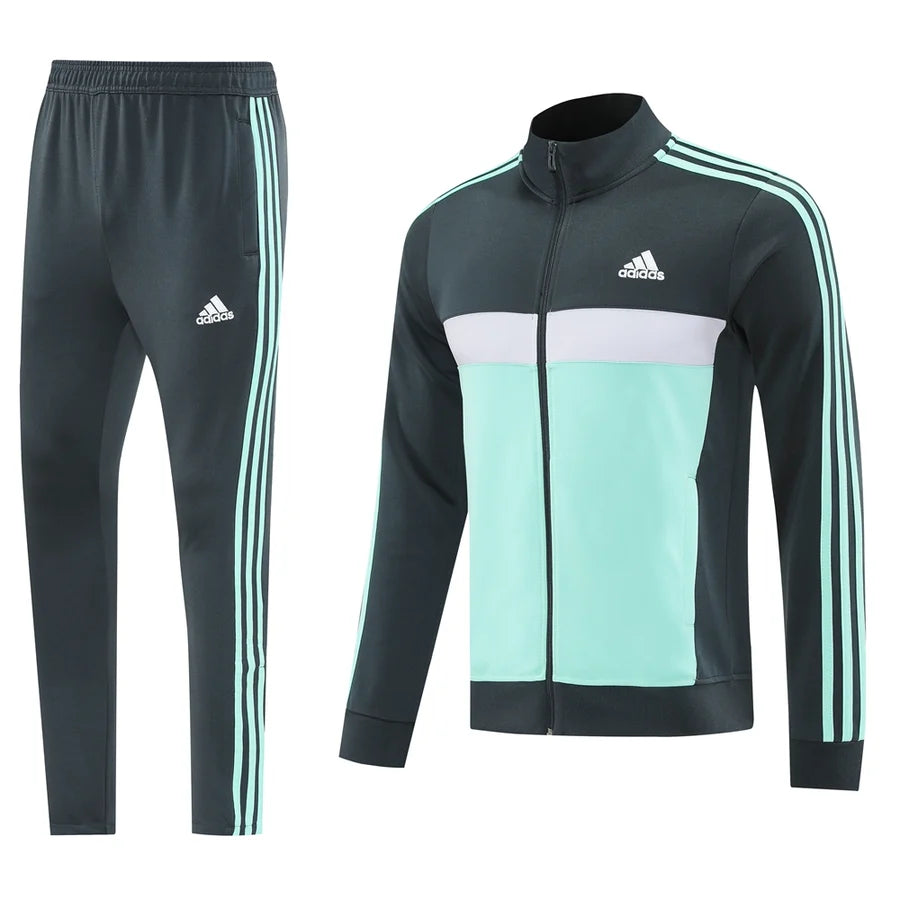 Survêtement jogging Adidas Originals ensemble gris turquoise