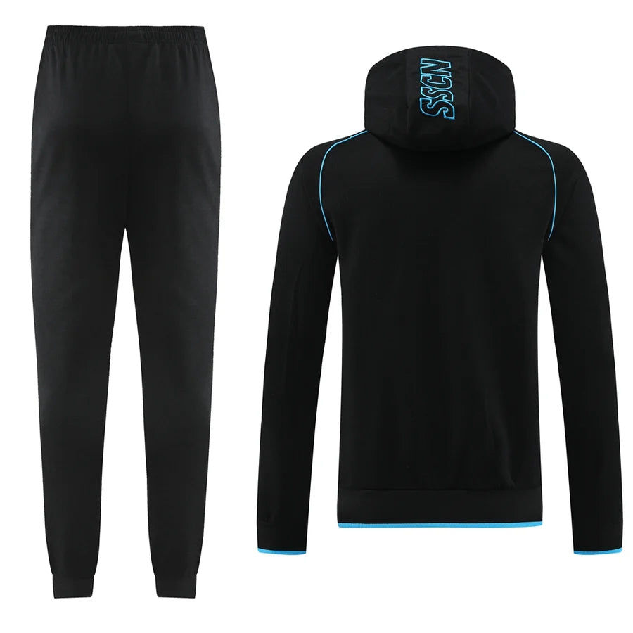 Survêtement ensemble football Napoli Naples jogging capuche noir 2024/25
