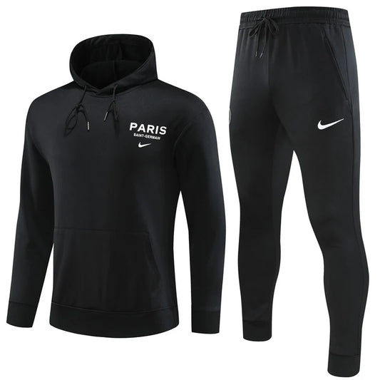 PSG Paris Black Hooded Tracksuit 2023/24