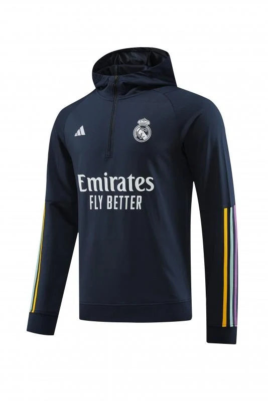 Survêtement capuche Real Madrid bleu 2023/24