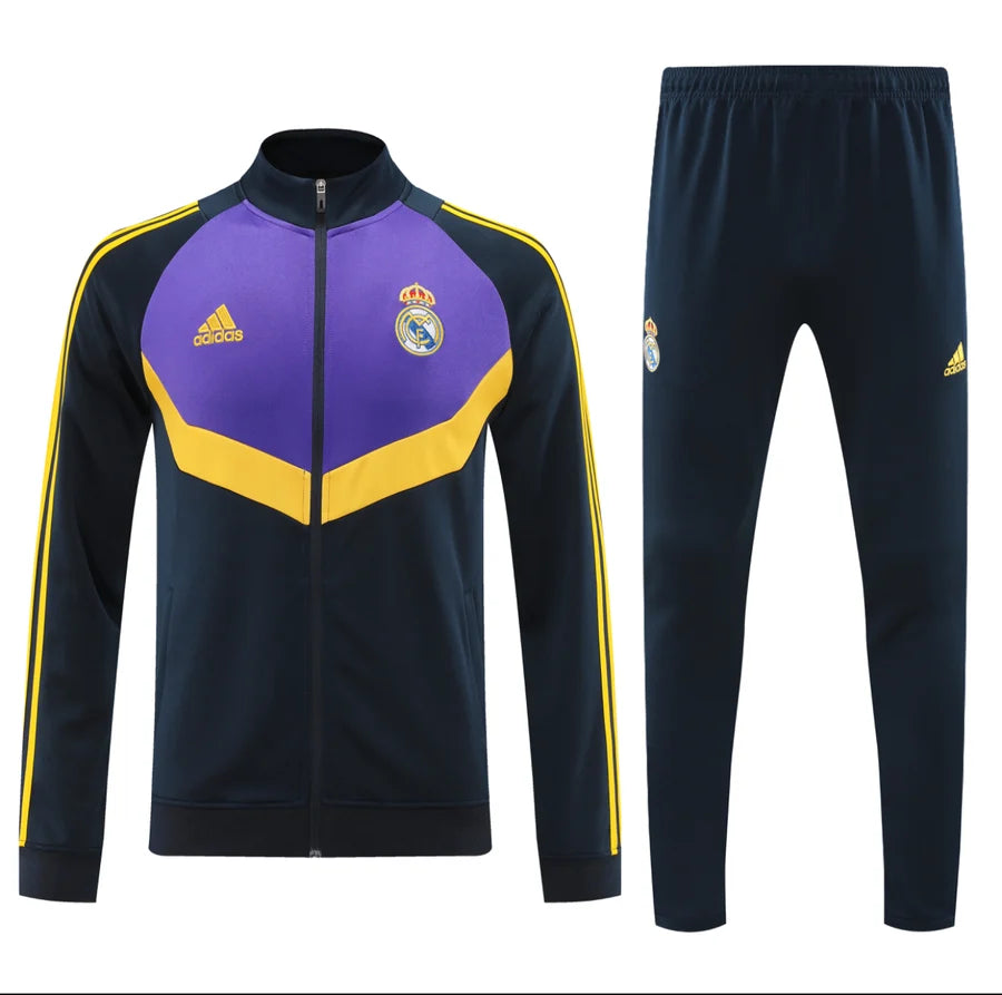 Survêtement ensemble jogging football Real Madrid jaune/violet 2024/25