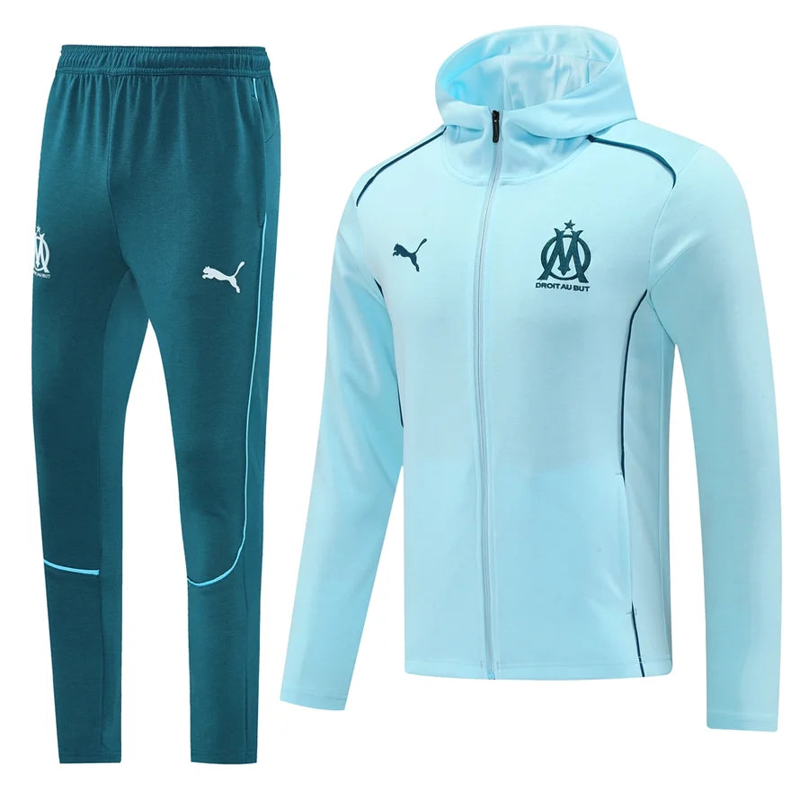 Survêtement ensemble football Capuche OM/Marseille bleu 2024/25
