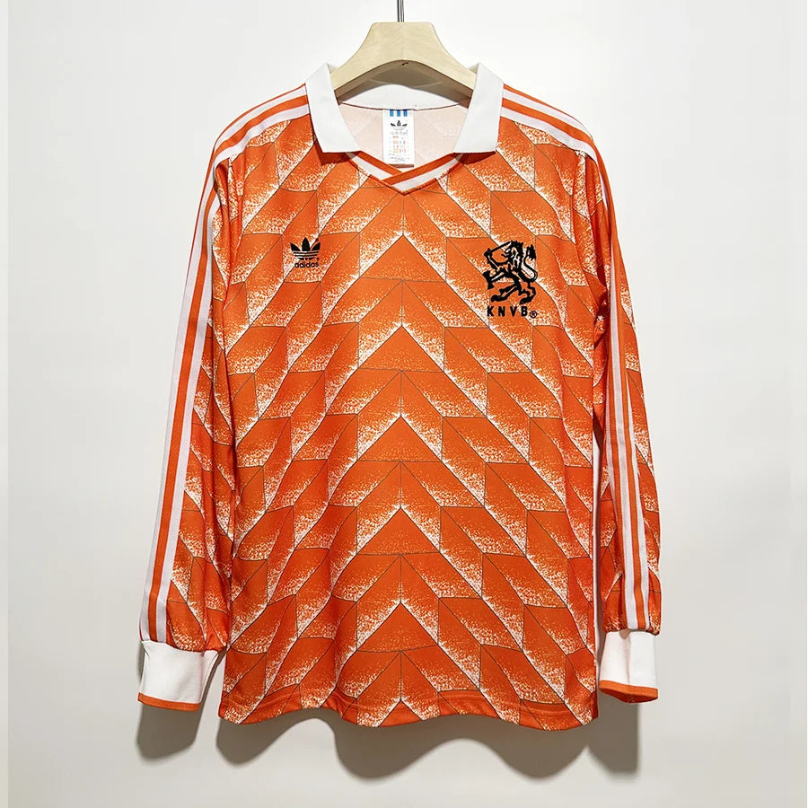 Maillot football Pay-Bas Netherlands domicile manches longues LS 1988