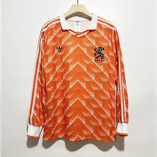 Maillot football Pay-Bas Netherlands domicile manches longues LS 1988