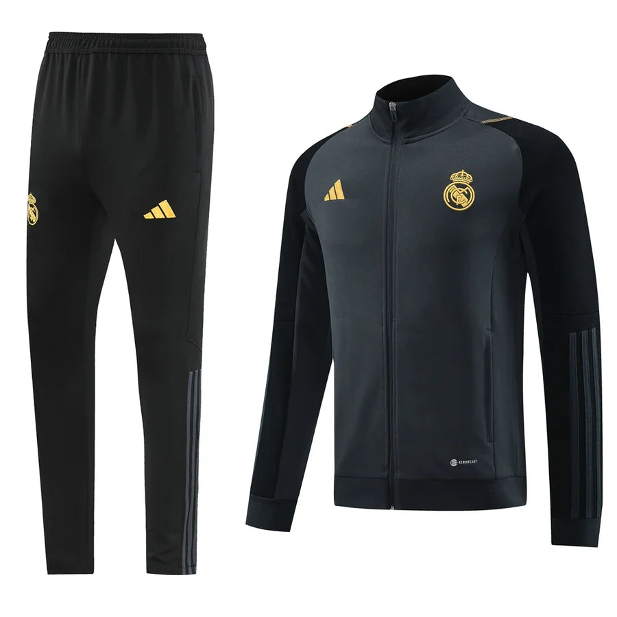 Survêtement Real Madrid gris/noir 2023/24