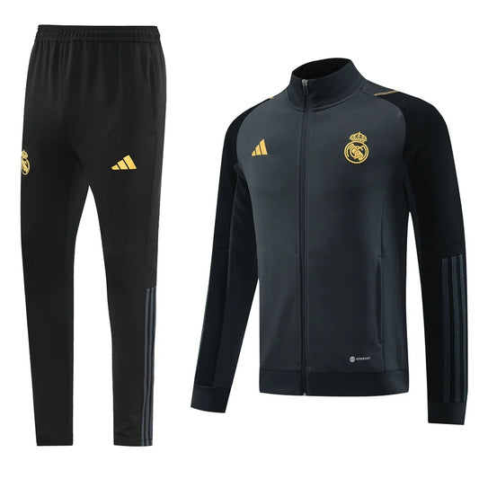 Survêtement Real Madrid gris/noir 2023/24