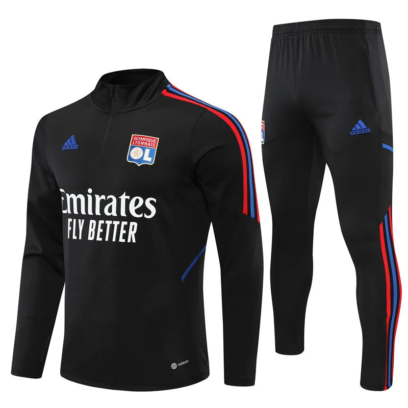 Survêtement OL Lyon noir/rouge 2022/23
