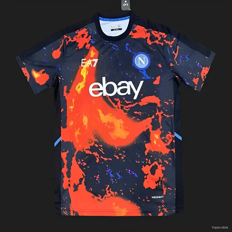 Maillot Naples Napoli Red Volcanic 2024/25