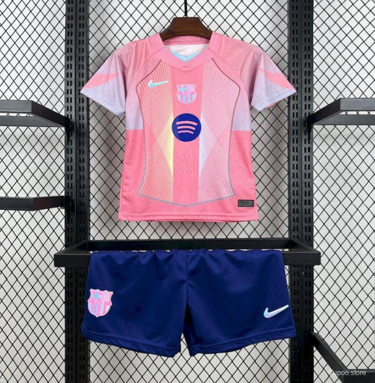 Kit ensemble football FC Barcelone/Barcelona Spécial rose 2025/26-Enfant