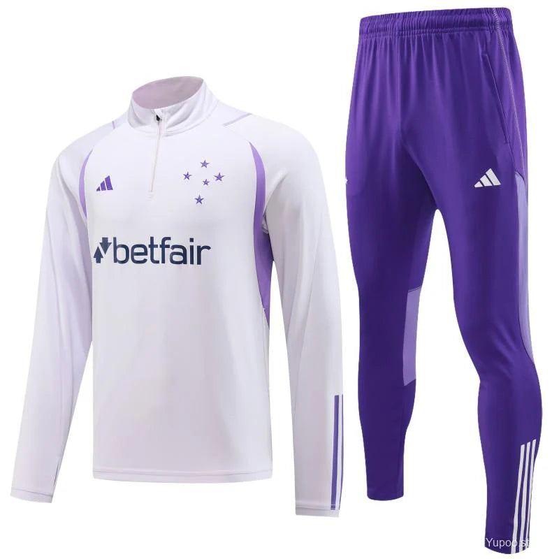Survêtement Cruzeiro blanc/violet 2023/24