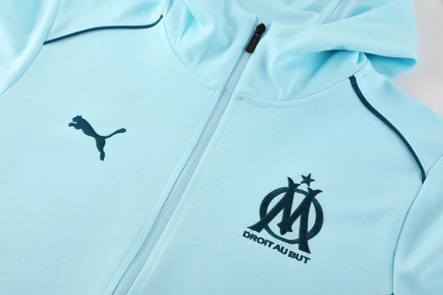 Survêtement ensemble football Capuche OM/Marseille bleu 2024/25