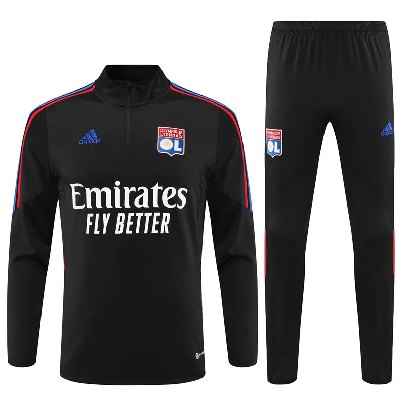 Survêtement OL Lyon noir/rouge 2022/23