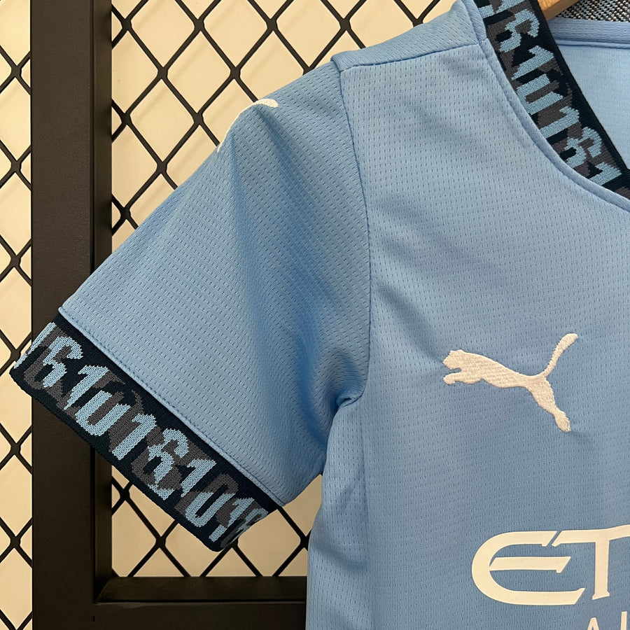 Kit ensemble football Manchester City domicile 2024/25-Enfant