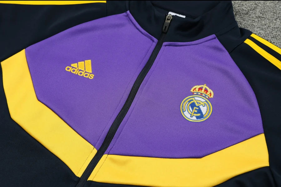 Survêtement ensemble jogging football Real Madrid jaune/violet 2024/25