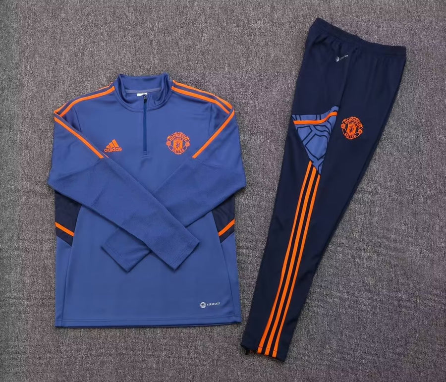 Survêtement Manchester United bleu/orange 2022/23